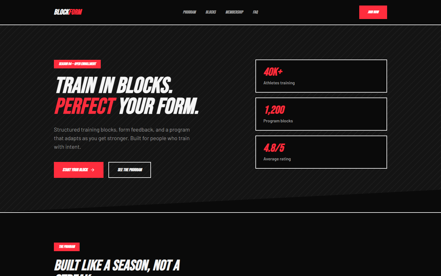 Blockform — Next.js SaaS Landing Page Template