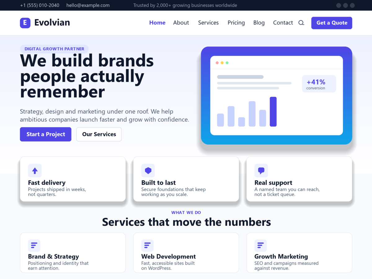 Evolvian — Multipurpose WordPress Theme