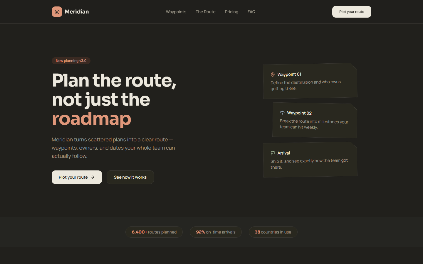 Meridian — Next.js SaaS Landing Page Template